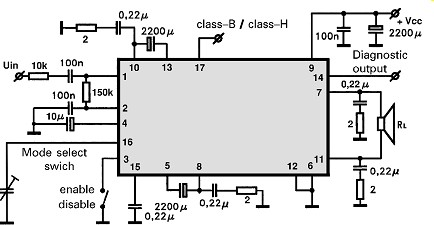 TDA1560Q circuito eletronico