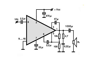 TDA1904 circuito eletronico