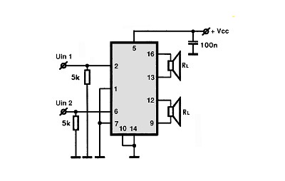 TDA7053A circuito eletronico