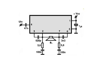 TDA7236D circuito eletronico