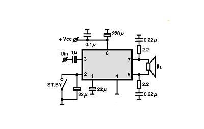 TDA7240A circuito eletronico