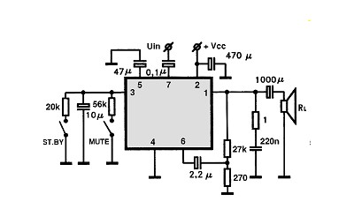 TDA7246 circuito eletronico