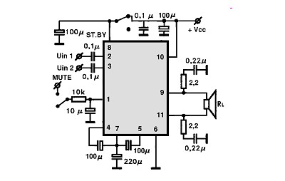 TDA7256 circuito eletronico