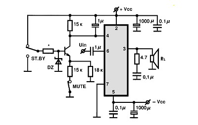 TDA7261 circuito eletronico
