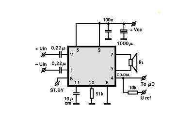 TDA7396 circuito eletronico