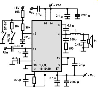 TDA7480 circuito eletronico