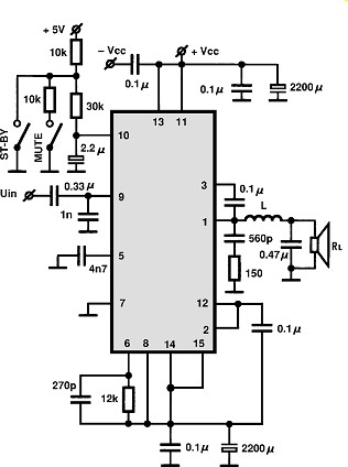 TDA7481 circuito eletronico