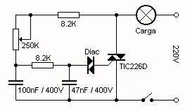 Regulador intensidade luminosa - Esquemas - Eletronica PT