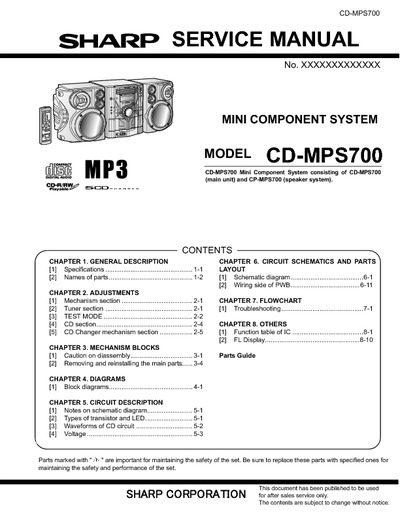 SHARP CD-MPS700