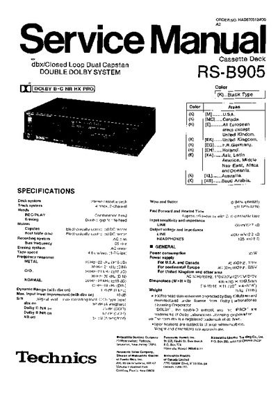 Technics RS-B905