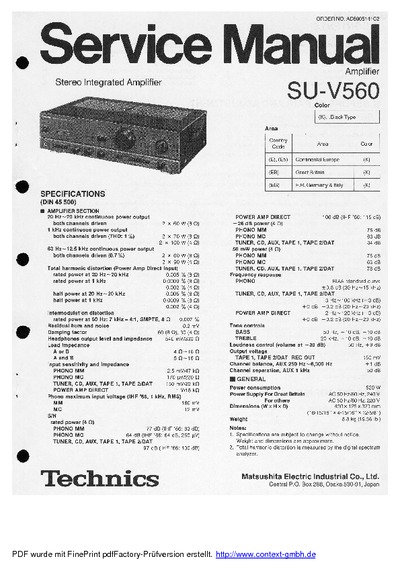 Technics SU-V560