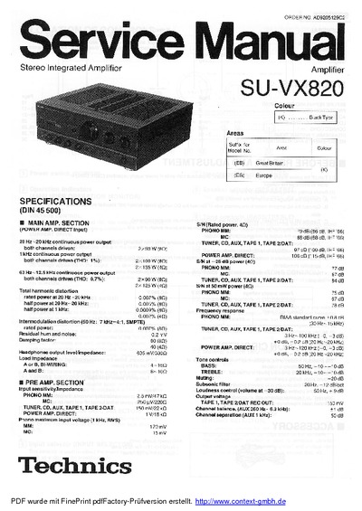 Technics SU-VX820