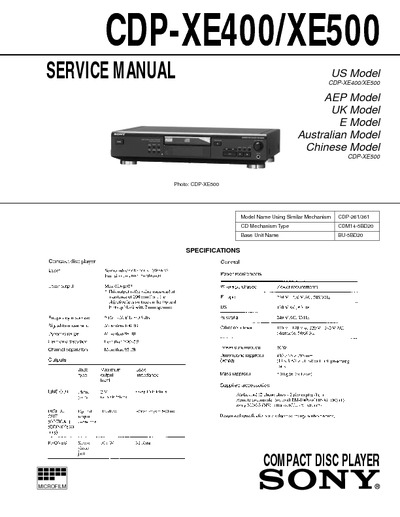 Sony CDP-XE400