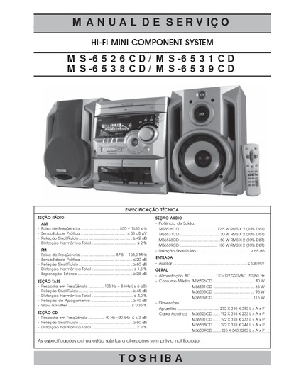 TOSHIBA MS-6526CD 6531CD 6538CD 6539CD