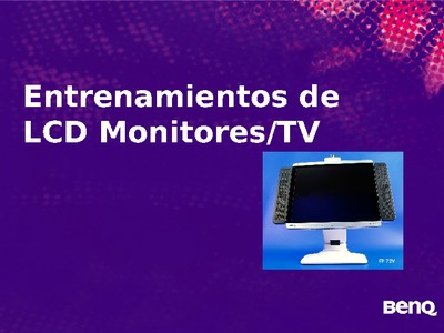 Benq LCD Monitors-TV  Training Spanish language