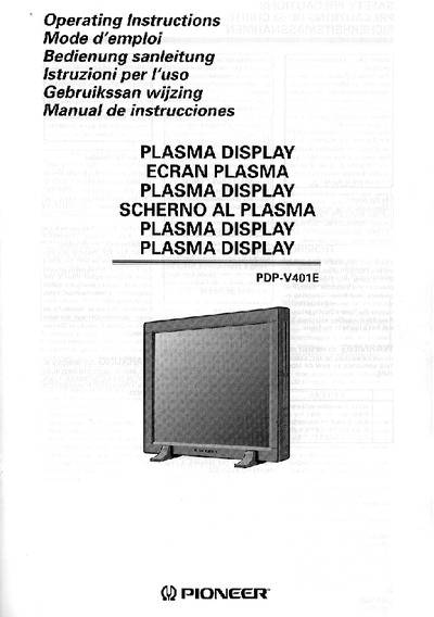 pioneer PDP-V401- plasma