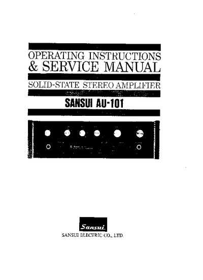 sansui AU-101 audio