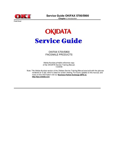 Okidata Fax 5700 5900 Service Manual