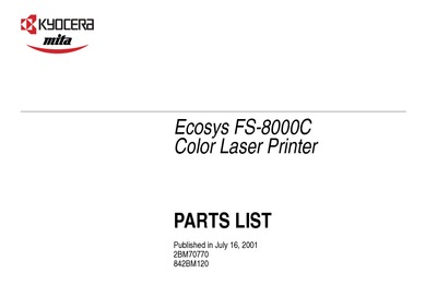 Kyocera 8000c Parts Manual