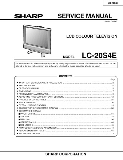 Sharp LC-20S4E - LCD