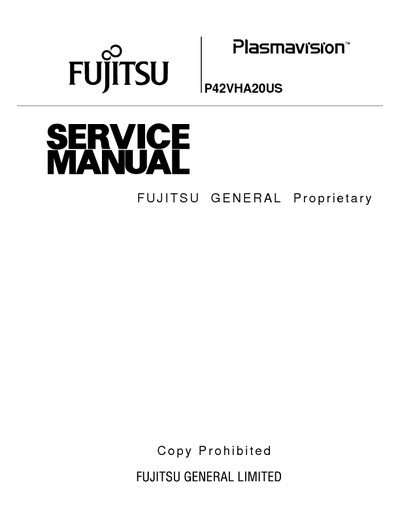 Fujitsu P42VHA20US Plasma