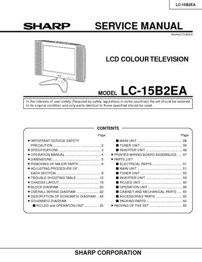 Sharp LV-15B2EA - LCD