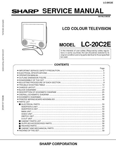 SHARP LC-20C2E LCD