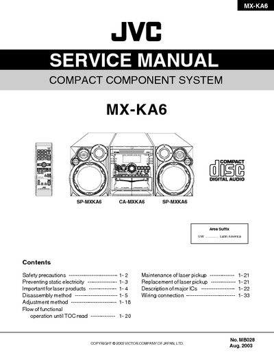 JVC MX-KA6UM Manual de Servicio