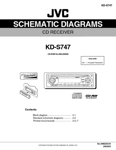 JVC KD-SX747 Diagrama Esquematico