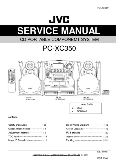 JVC PC-XC350 1 Manual de Servicio
