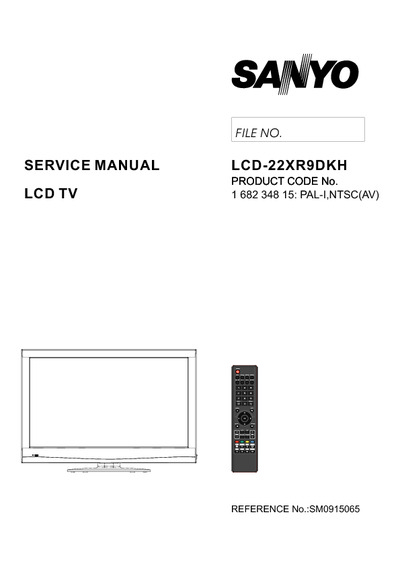 SANYO LCD-22XR9DKH Service Manual