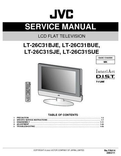 JVC MK LT-26C31BJE LCD TV