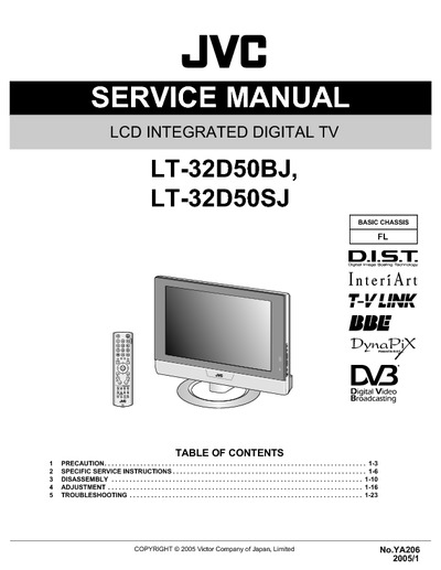JVC FL LT-32D50BJ LCD TV