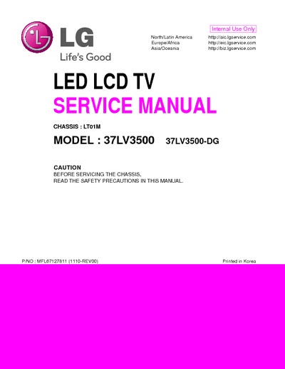 LG 37LV3500 LT01M LED LCD