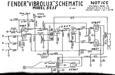 Fender vibrolux 5e11 schem