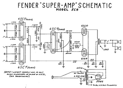 Fender Super 5c4 schem