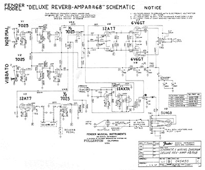 Fender Deluxe reverb ab868 schem