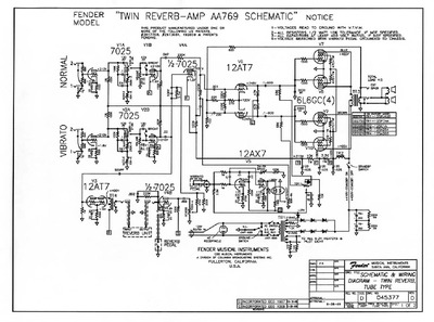 Fender Twin reverb aa769 schem