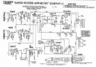Fender Super reverb ab763 schem