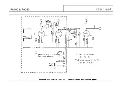 Garnet pa190 provocal mixer