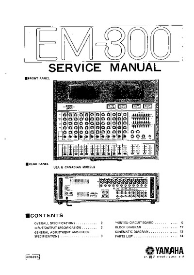 Yamaha EM300-ServiceManual-EN