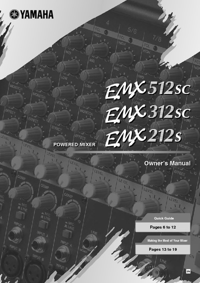Yamaha EMX512sc user manual