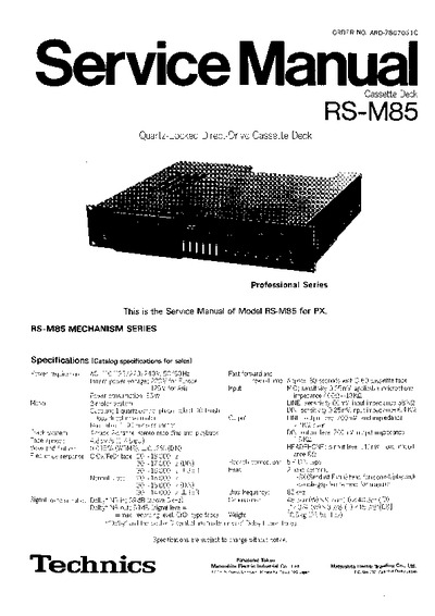 TECHNICS RSM85