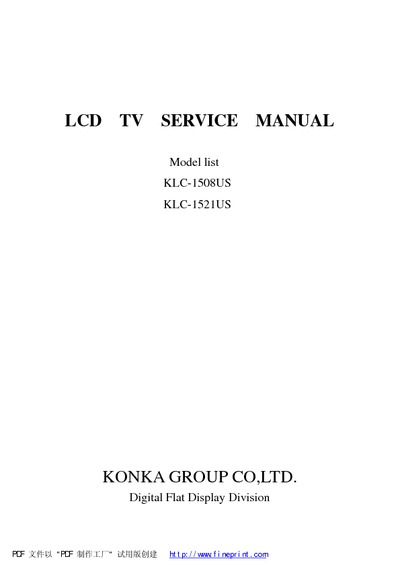 KLC-1508US KLC-1521US LCD