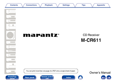 Marantz M-CR-611 Owners Manual