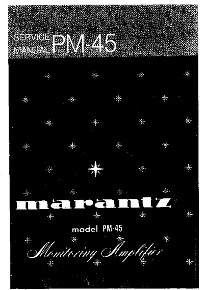 Marantz PM-45 Service Manual