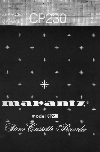 Marantz CP-230 Service Manual