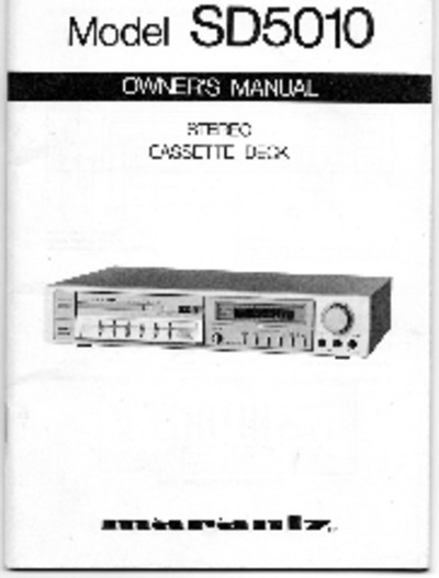 Marantz SD-5010 Owners Manual