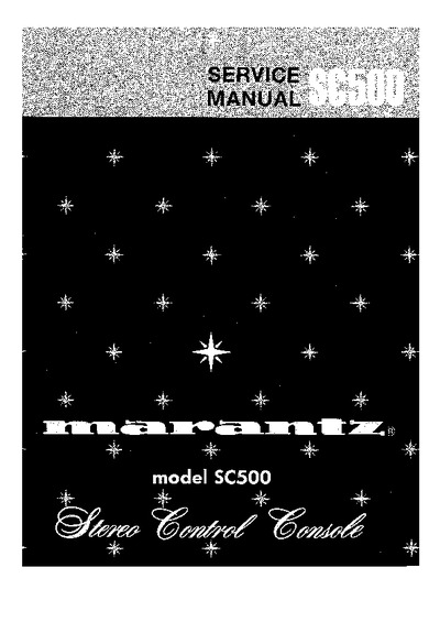 Marantz SC-500 Service Manual