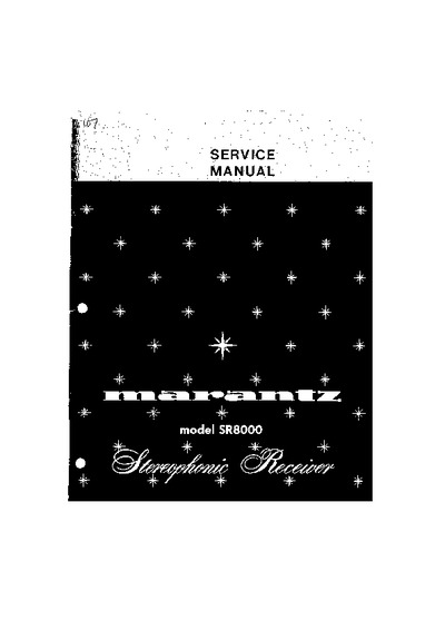 Marantz SR-8000 Service Manual